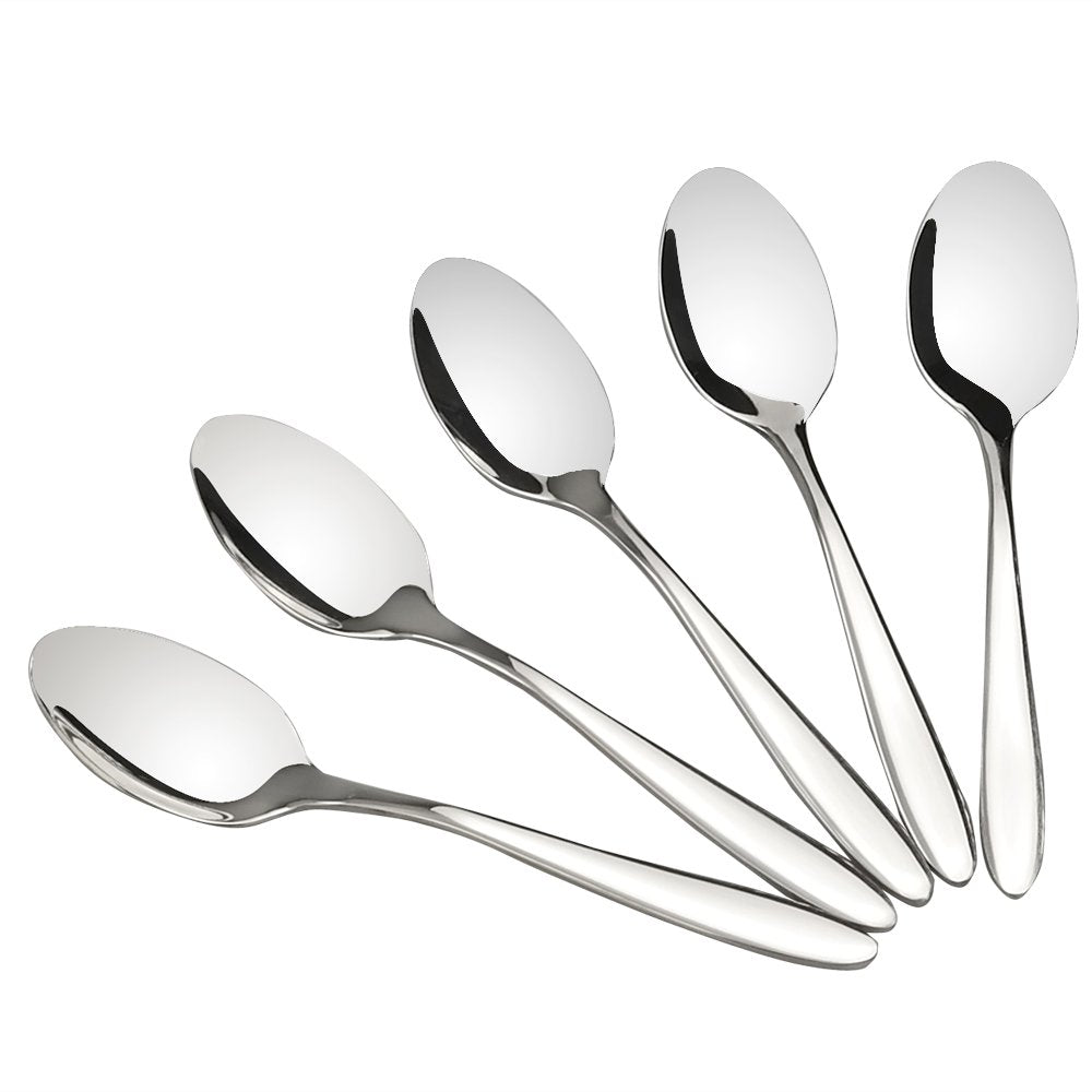 Ahwitzkee Stainless Steel Dessert Spoon, 7.25 Inch, 12 Pieces Small Spoons Set