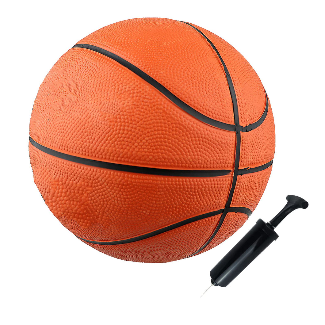 Scrunchinizer Basketball Size 3, Orange Rubber Ball with Pump and Needle. Deeper Groove Grip for Kids